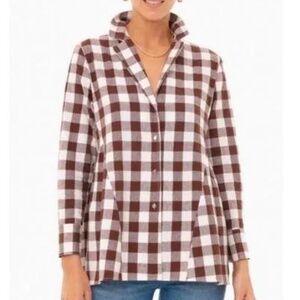 Tuckernuck - Pomander Place Saddle Brown Gingham Scarlett Button Down Blouse